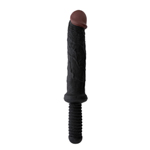 Bigstuff 25 cm dildo met handvat - Zwart