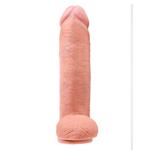 King Cock 30 cm dildo met ballen huidskleurig